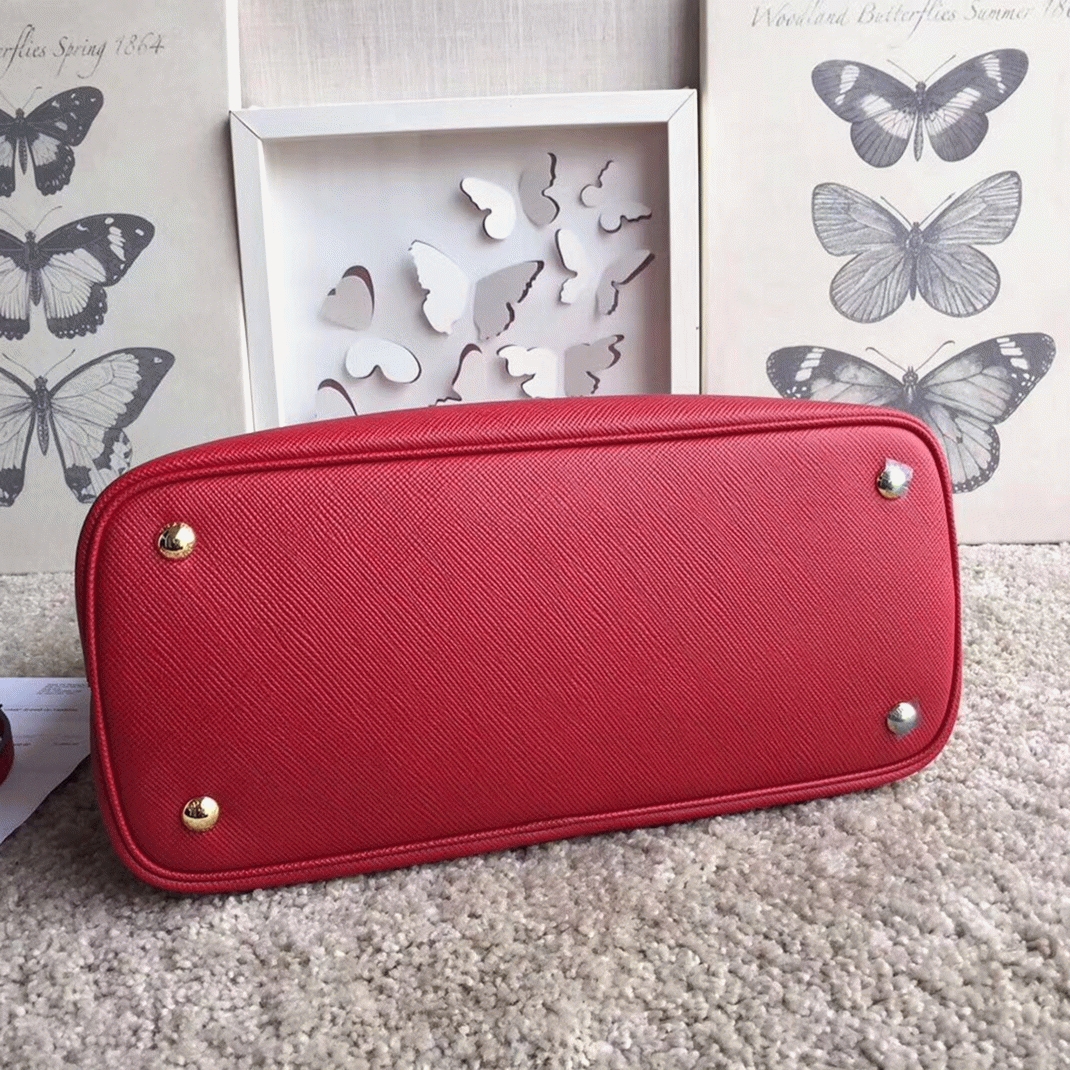 Red Pra*a Double Medium Tote Bag Replica