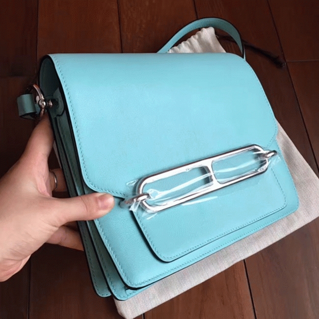 Blue atoll fake H**me5 Mini Sac Roulis handbag