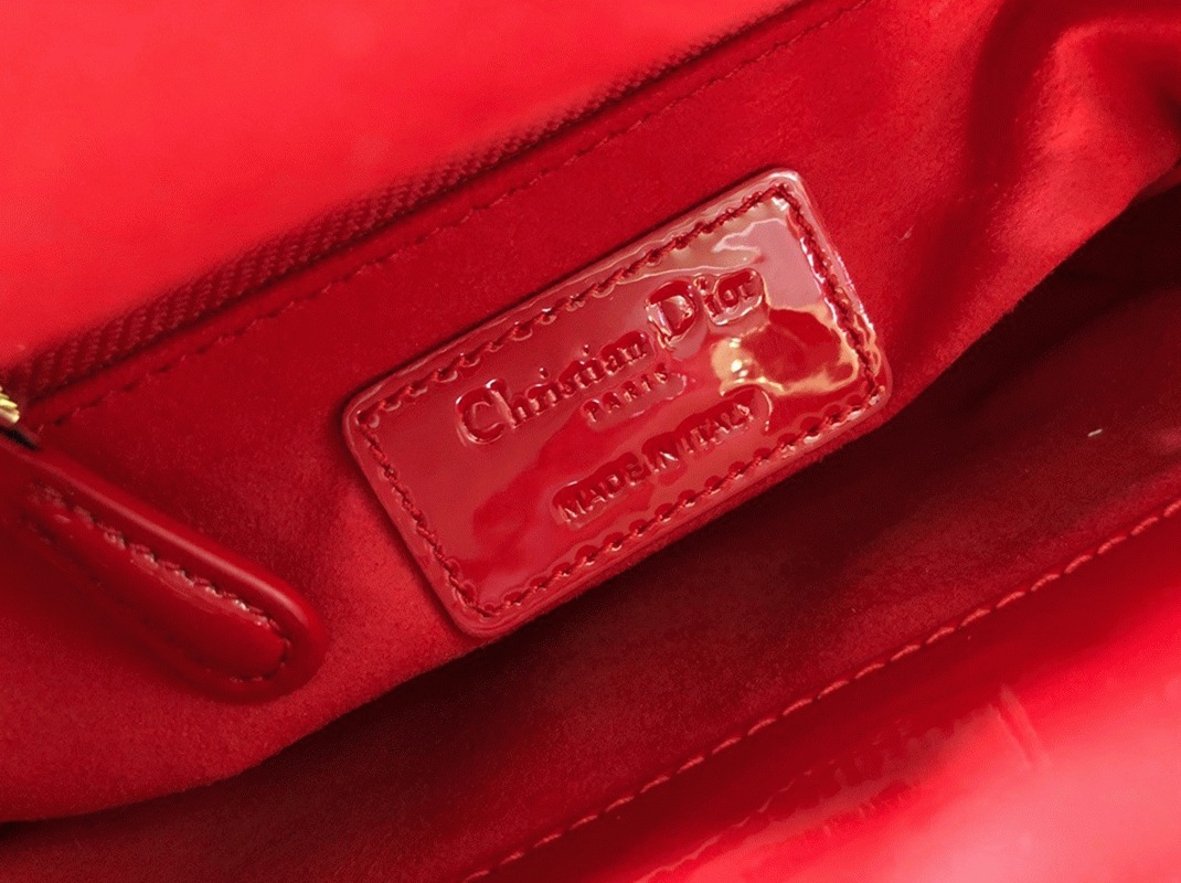 D10r Lady D10r Mini Chain Bag Knockoff with Chain in Red