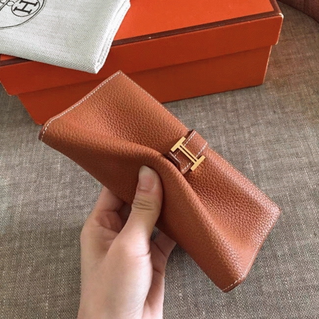Brown Knockoff Designer H**me5 Bearn Wallet