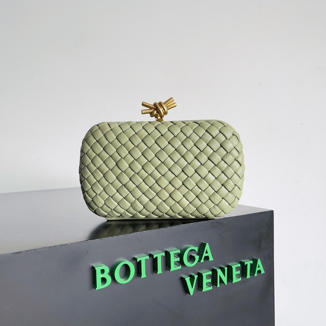 Replica B0tt*ga Ven*ta Knot Minaudiere Clutch Travertine