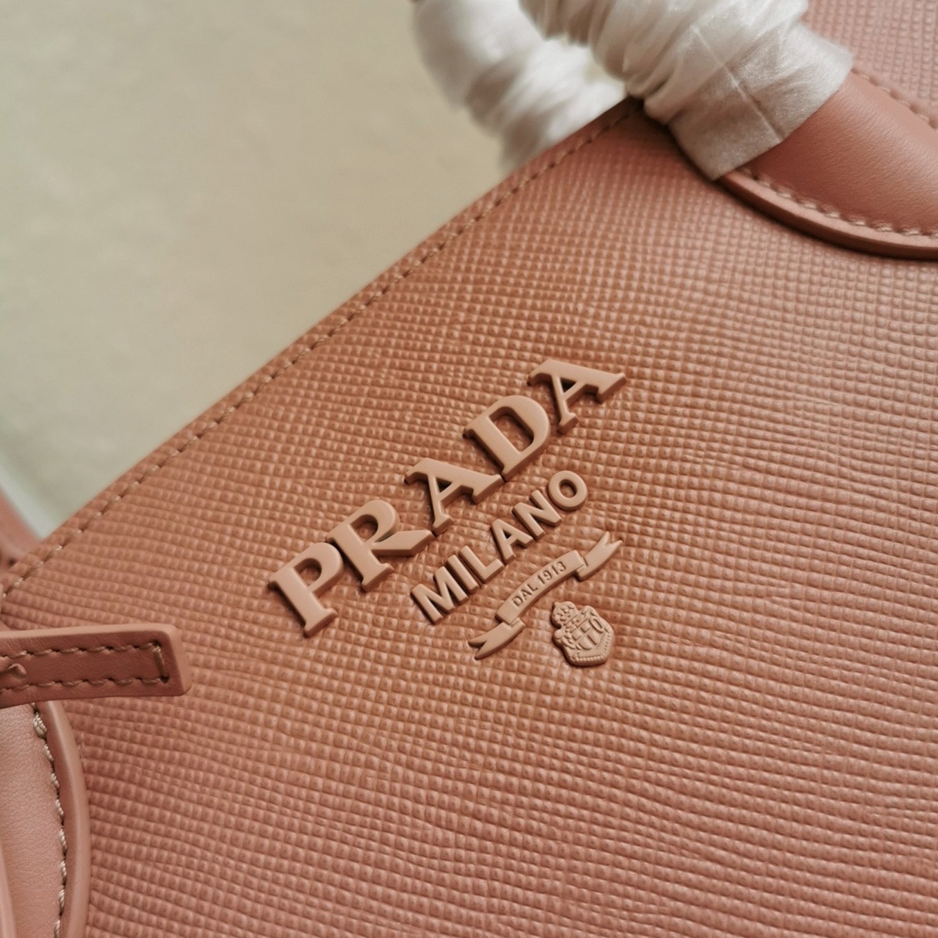 Pra*a Monochrome Small Bag Replica in Pink