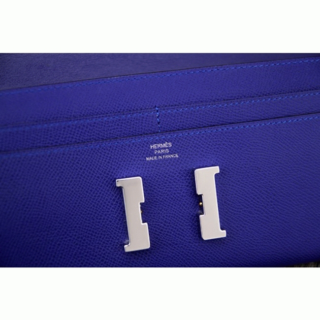 Electric blue replica H**me5 Constance wallet