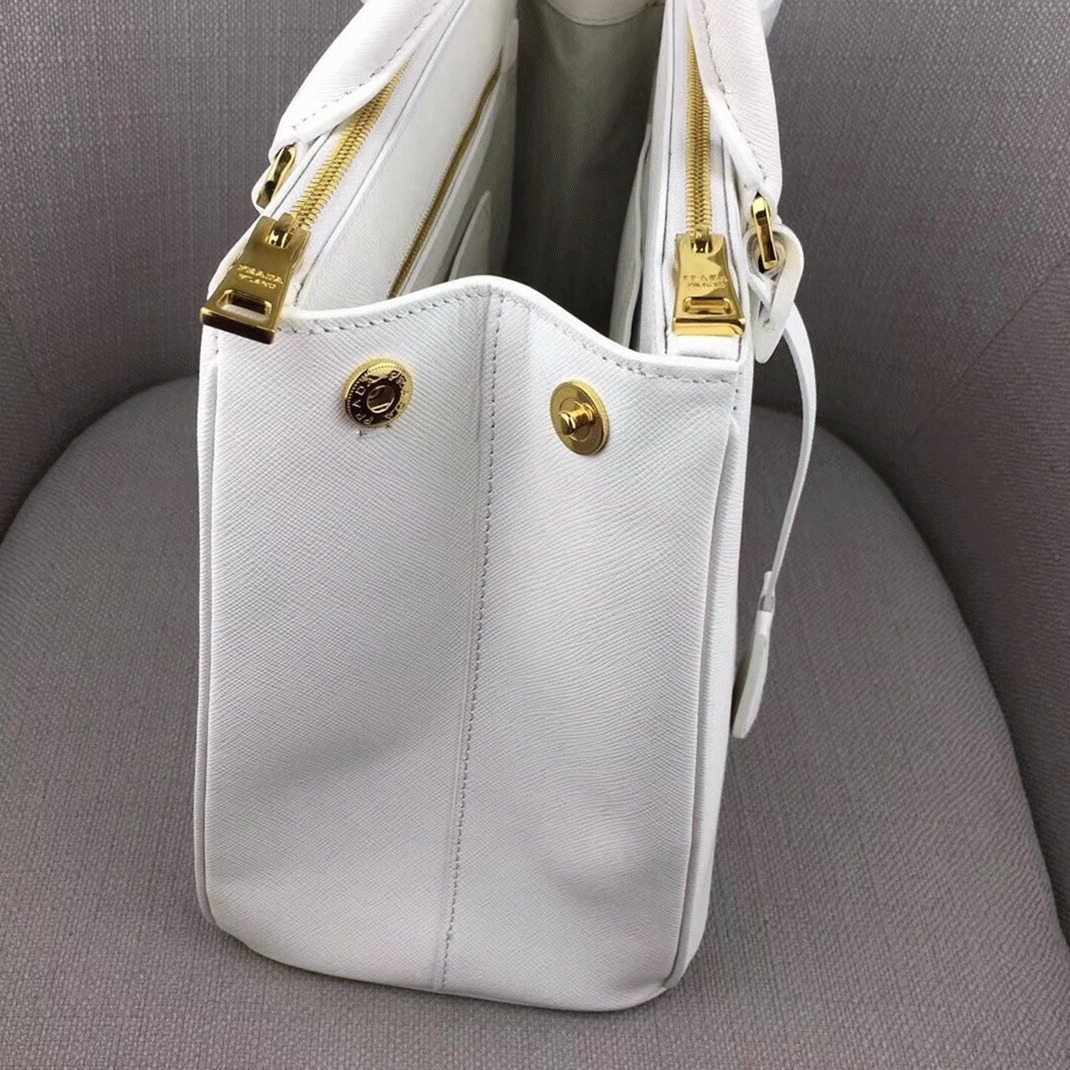 White Pra*a Galleria Large Bag Top Quality