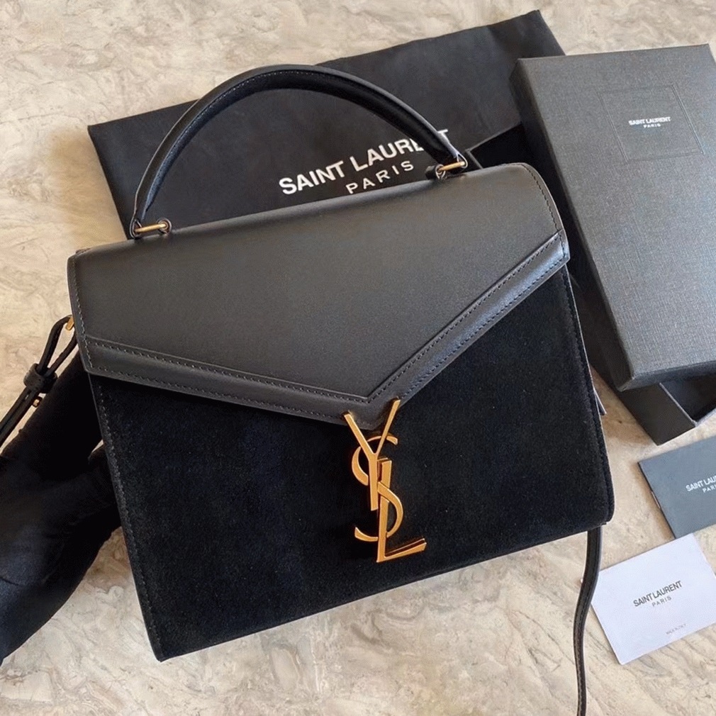 Replica Sa1nt Lau*nt Cassandra Medium Bag Black Suede