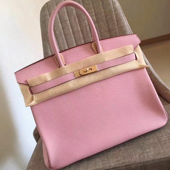 Pink Designer Knockoff H**me5 Birkin 35cm Handbag