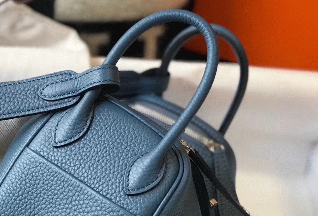 Replica H**me5 Lindy Mini handbag in blue agate