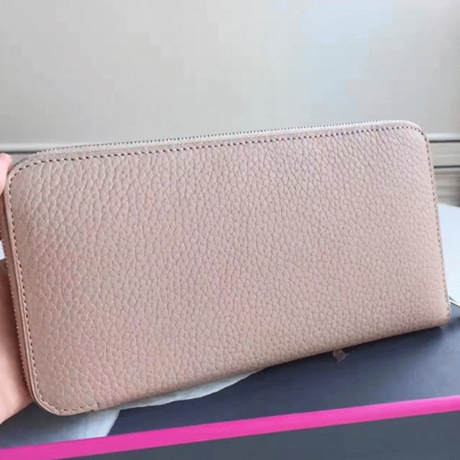 Grey Luxury Imitation H**me5 Wallet Azap Zipped