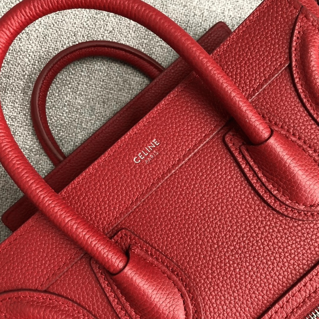 ce1i*e nano lU*gage tote bag fake in red