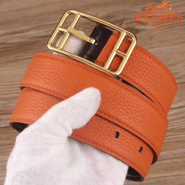 Orange cape cod 32 reversible AAA fake H**me5 belt