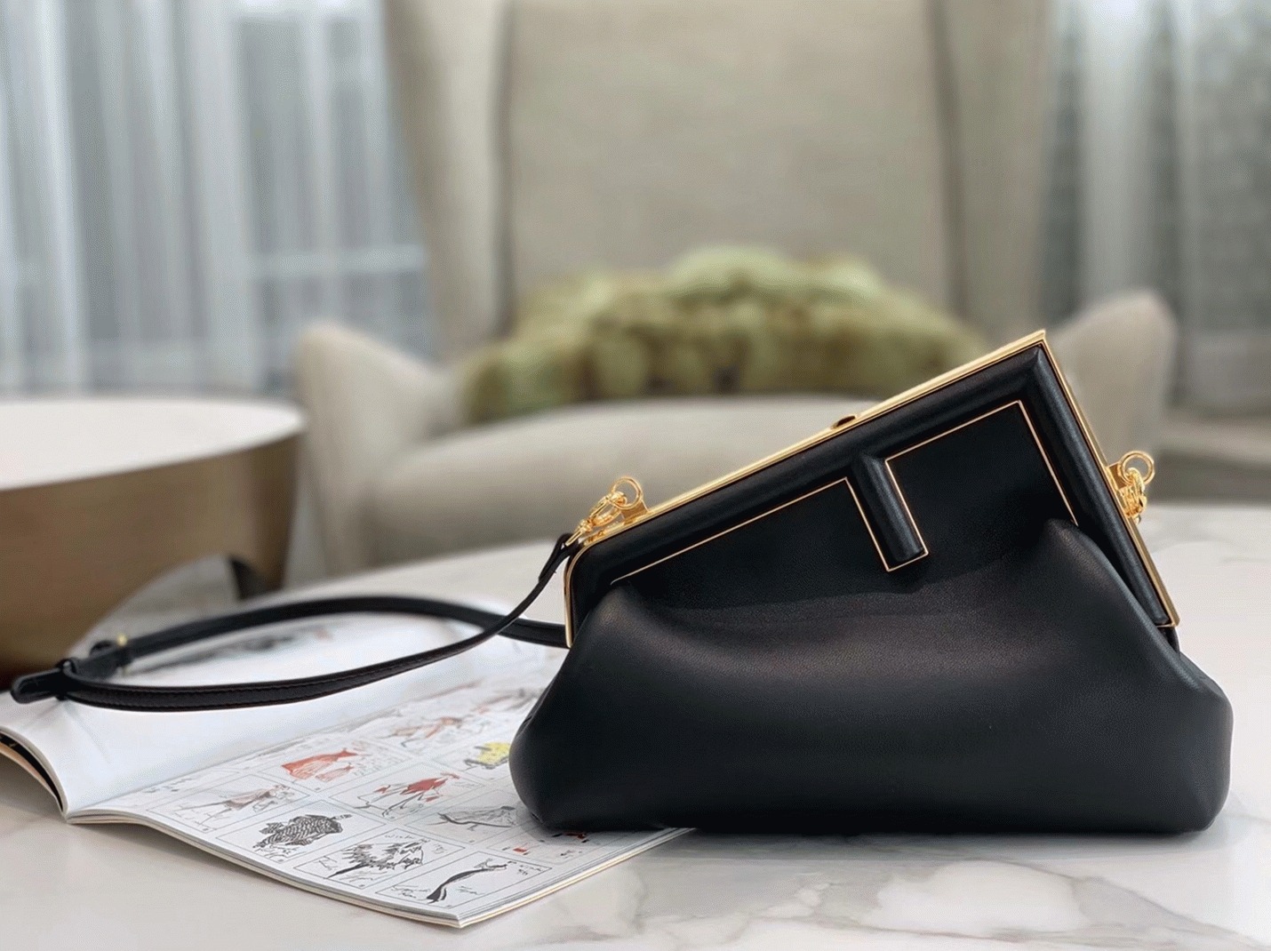 Top Quality Knockoff F**di First Small Bag In Black