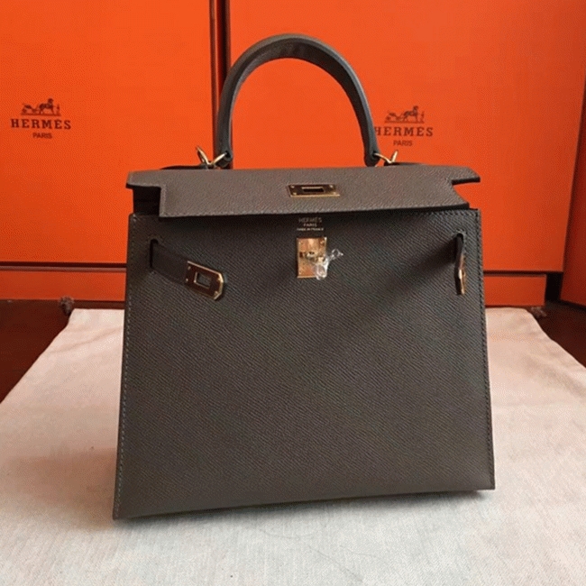 Etoupe Epsom Replica H**me5 Kelly 25cm Sellier Refined Bag