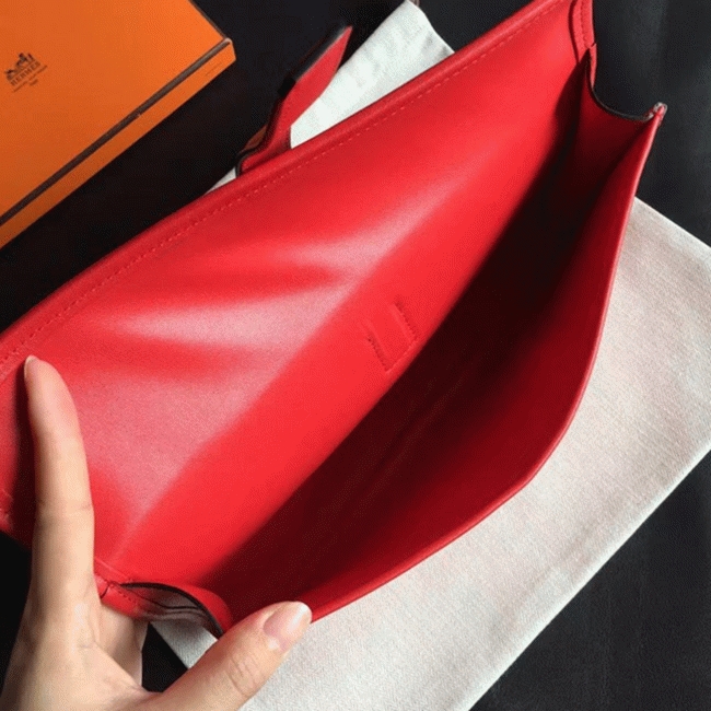 Top quality red replica H**me5 Jige Elan 29 clutch bag
