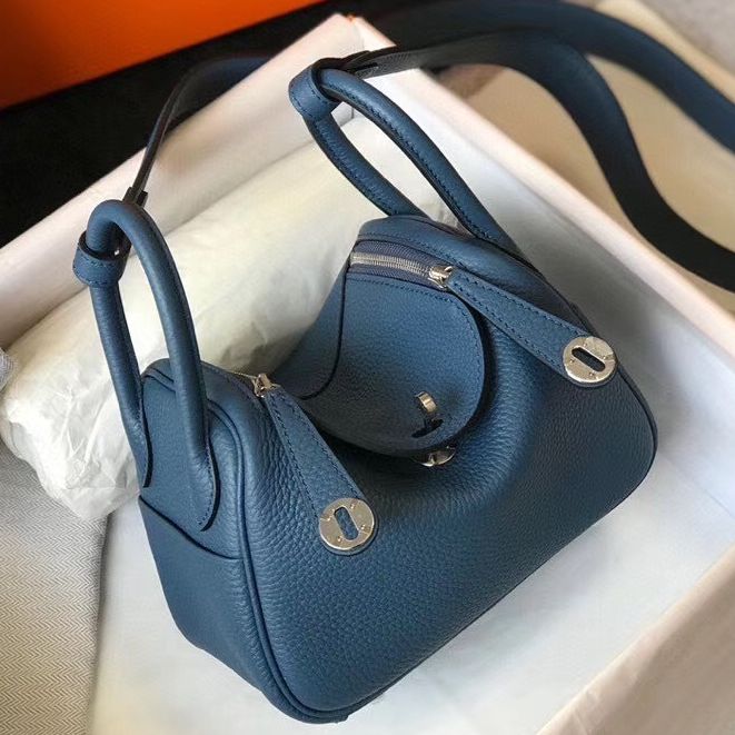 Replica H**me5 Lindy Mini handbag in blue agate