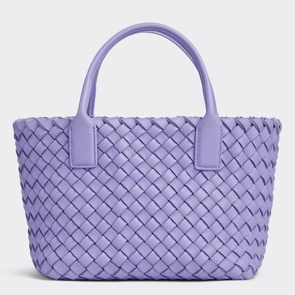 Top Quality Knockoff B0tt*ga Ven*ta Cabat Mini Bag In Wisteria Intrecciato Lambskin