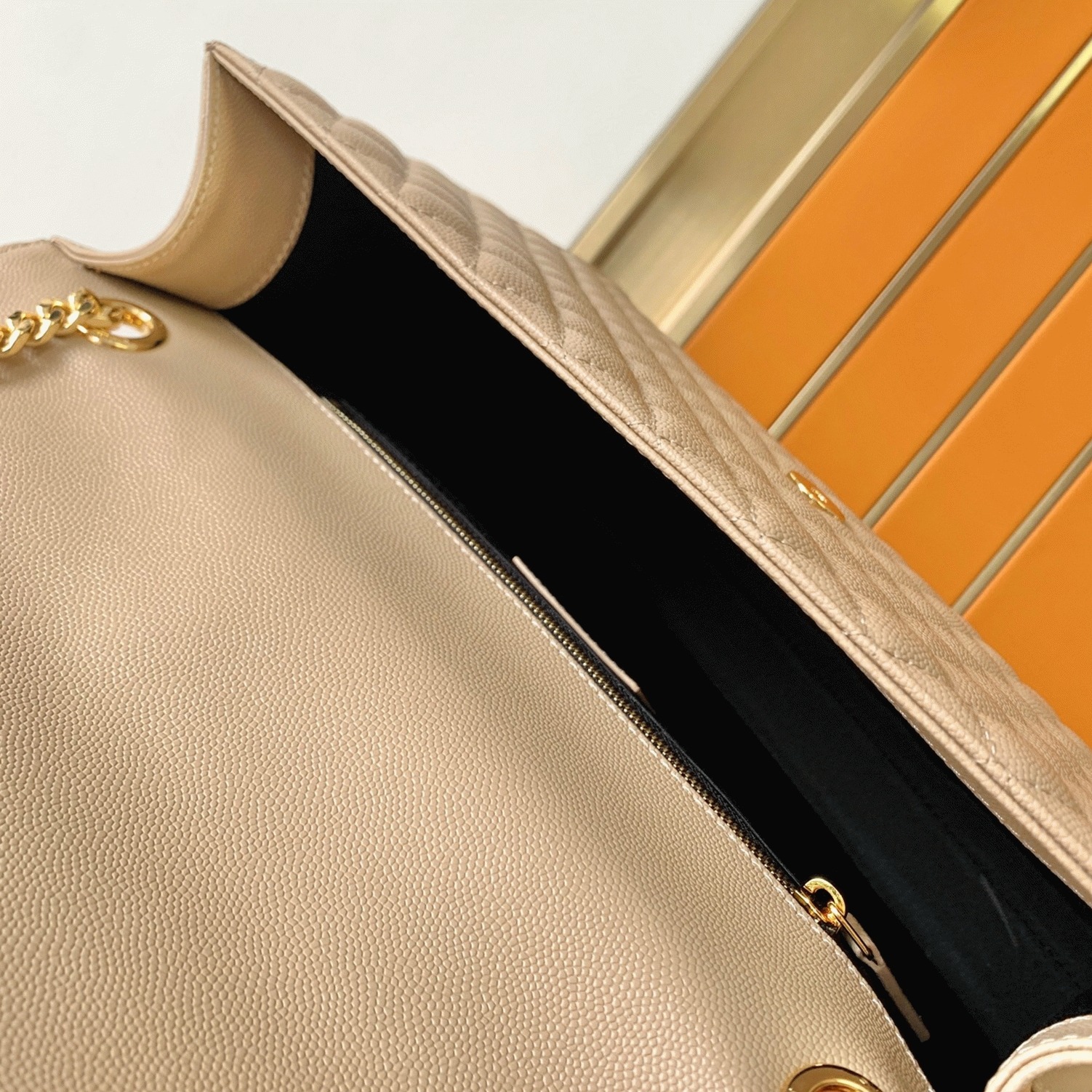 Replica Sa1nt Lau*nt Envelope Large Bag Beige