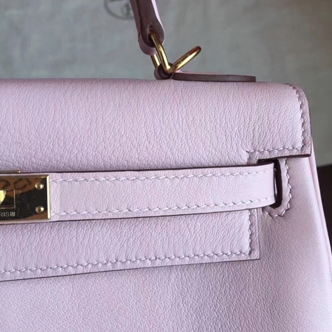 Rose Dragee Swift Replica High Quality H**me5 Kelly Retourne 28cm Bag