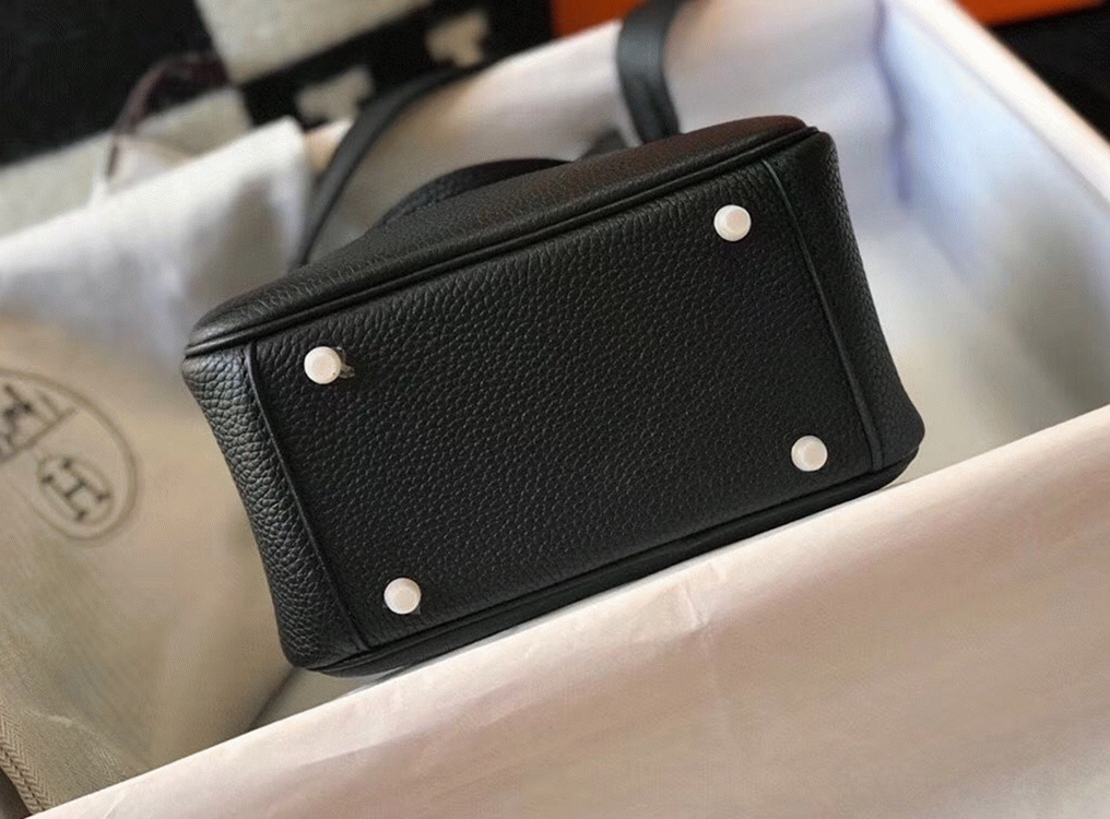 Fake H**me5 Lindy Mini handbag in black