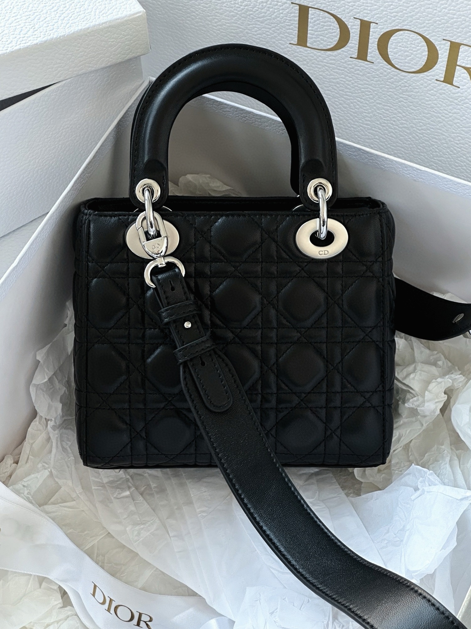 D10r Small Lady D10r My ABCD10r Bag Knockoff in Noir