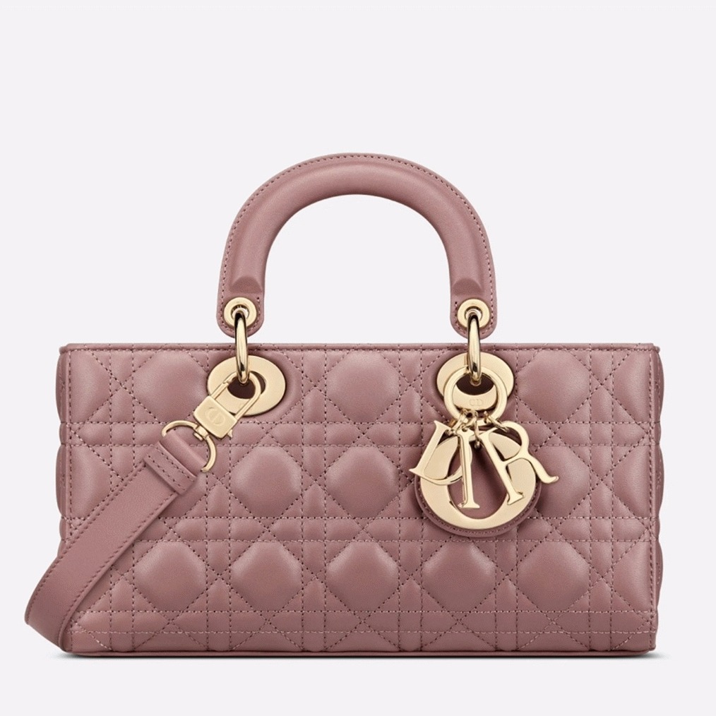 D10r Lady D-Joy Medium Bag Replica in Peony Pink
