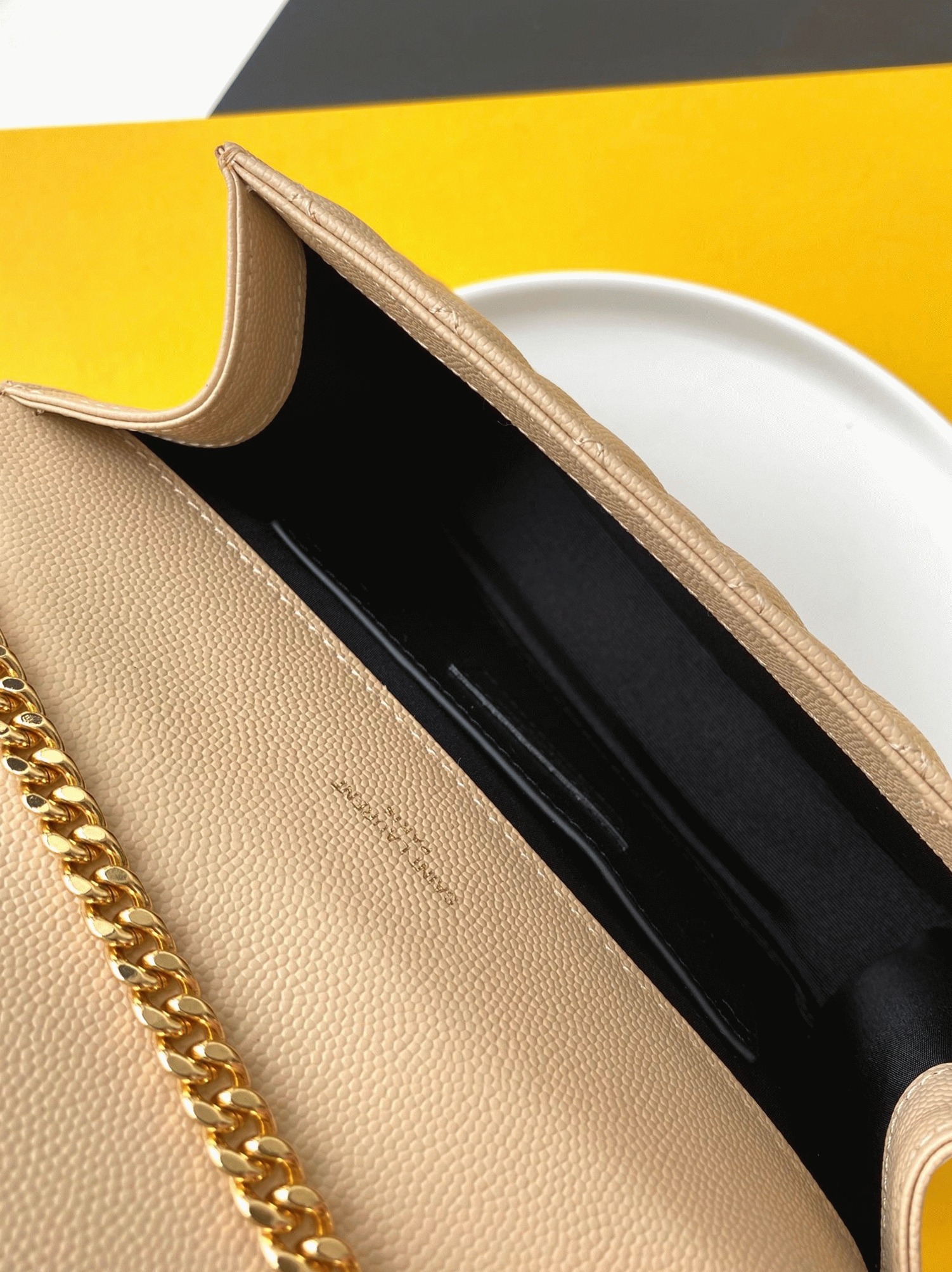 Fake Sa1nt Lau*nt Envelope Small Bag Beige