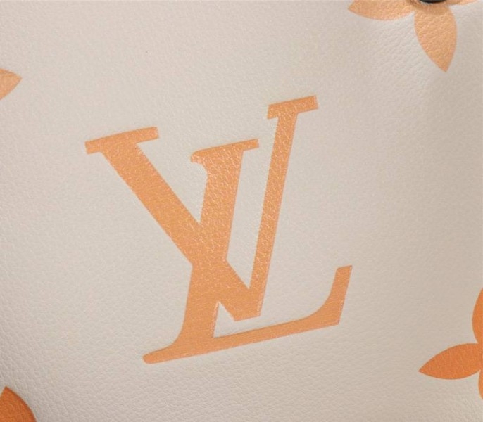 L0vis Vvtt0n Monogram Empreinte Leather Onthego MM Bag In Cream Saffron
