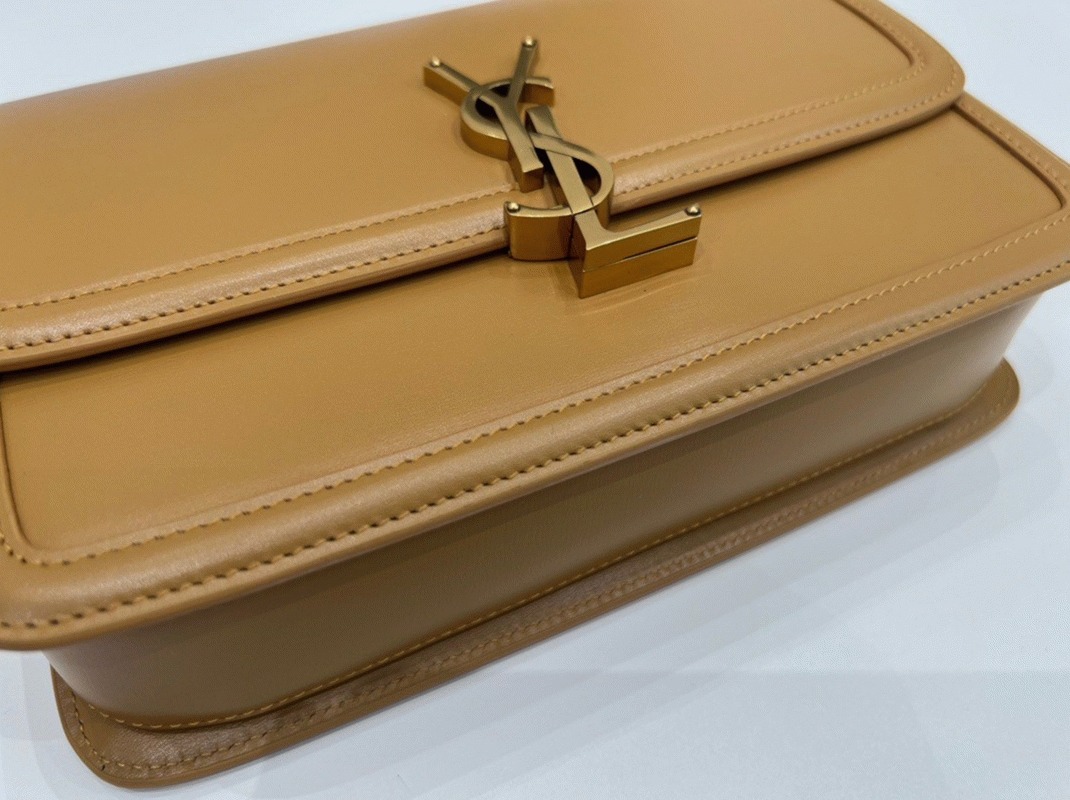 Fake Sa1nt Lau*nt Medium Solferino Bag Camel Calfskin