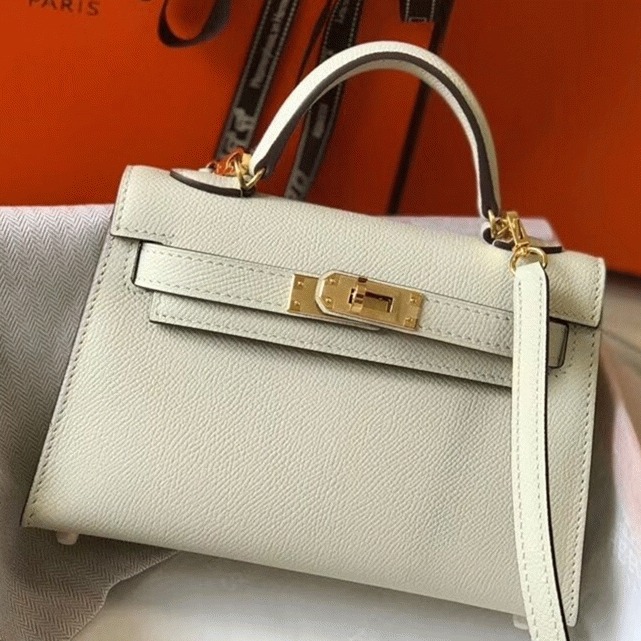 H**me5 Kelly Mini II Bag Replica in White