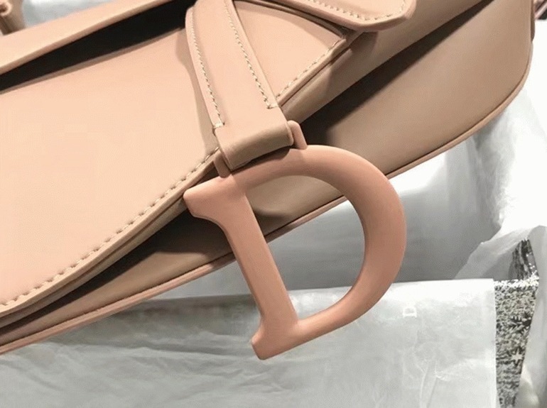 D10r Saddle Bag Replica in Blush Ultramatte Calfskin