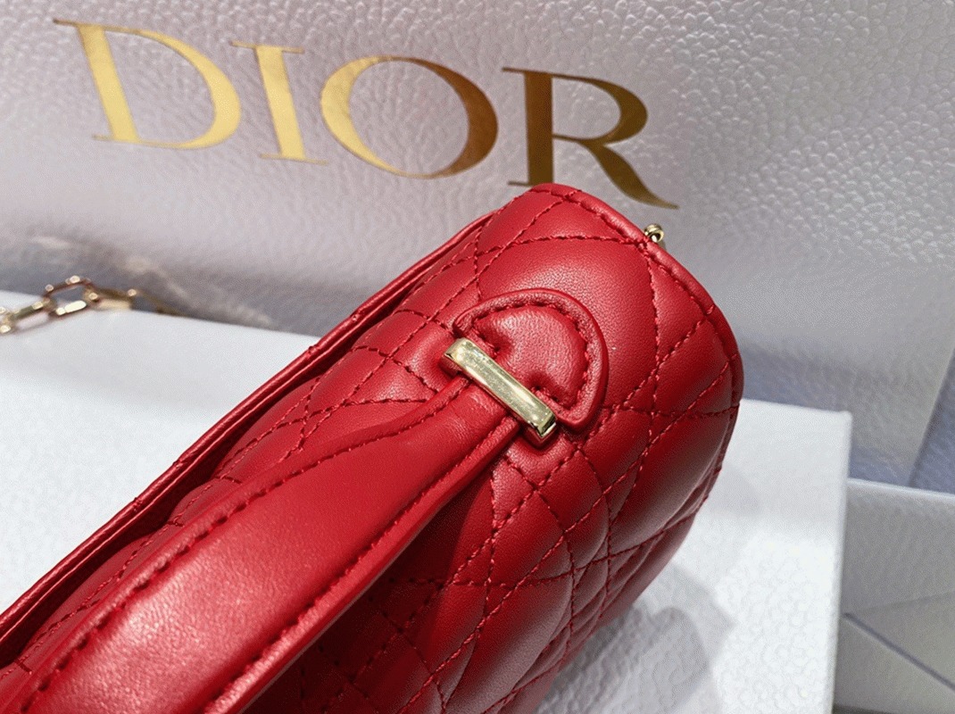 D10r Miss D10r Mini Bag Knockoff in Red Cannage Lambskin