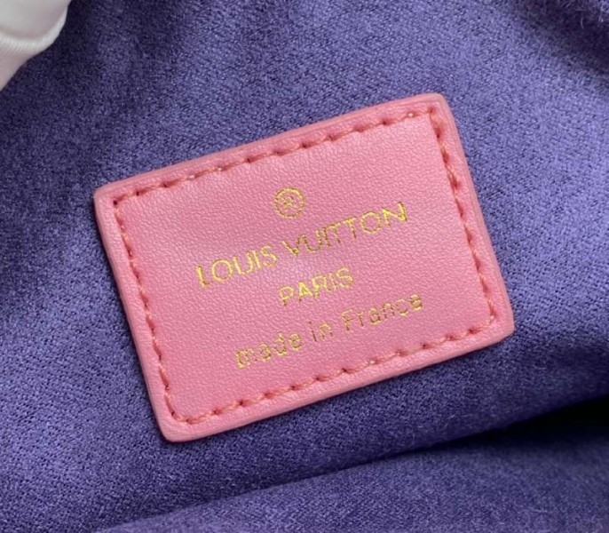 L0vis Vvtt0n Coussin PM Bag In Pink And Purple With Jacquard Strap