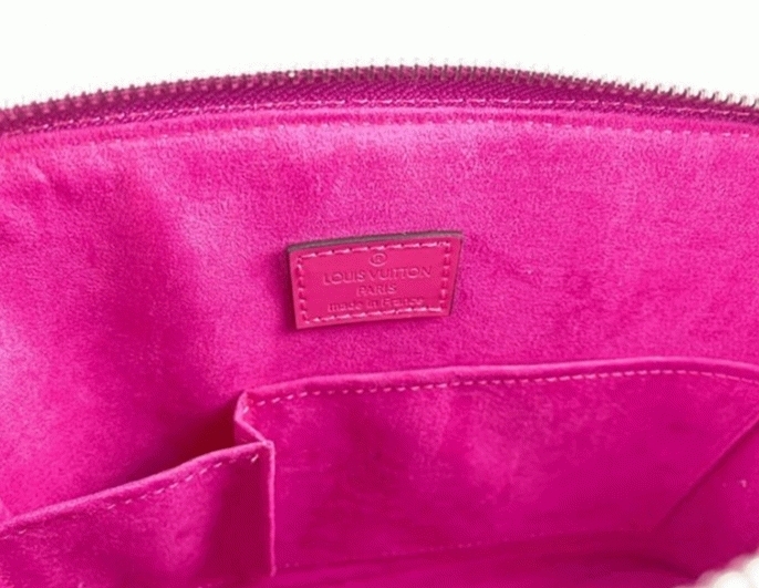 L0vis Vvtt0n Epi Leather Alma PM Handbag In Pondichery Pink With Jacquard Strap
