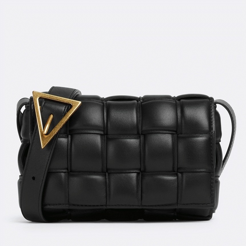 Knockoff B0tt*ga Ven*ta Small Padded Cassette Bag Black