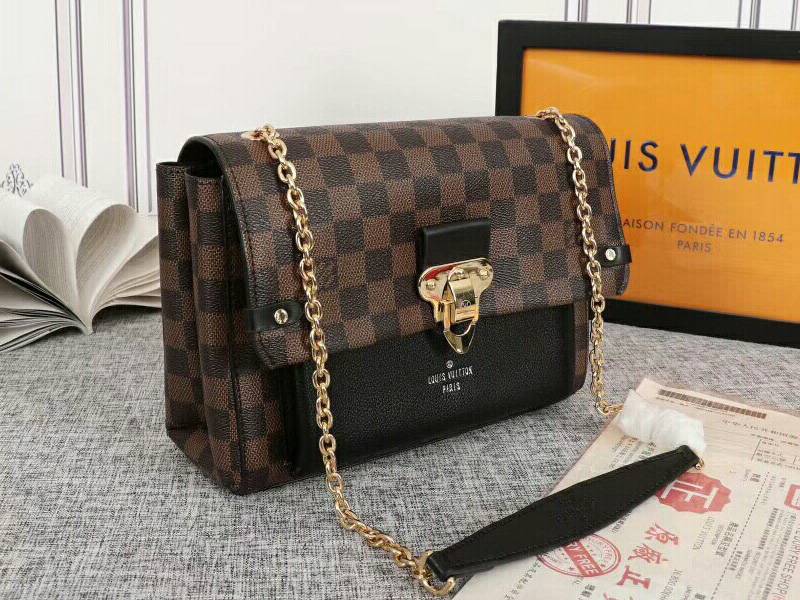 L0vis Vvtt0n Damier Ebene Canvas Vavin PM Bag In Black