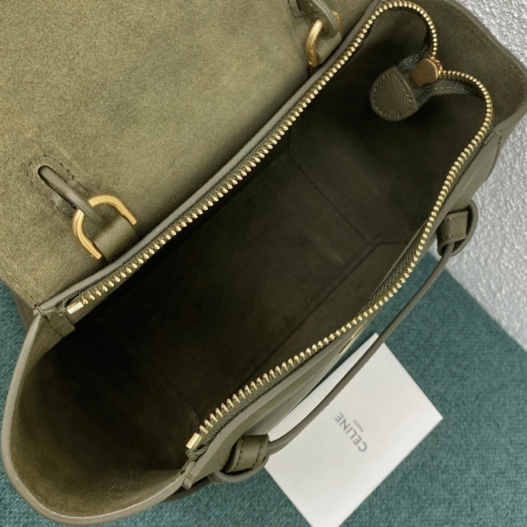 Ce1i*e Belt Nano Bag Fake in Army Green