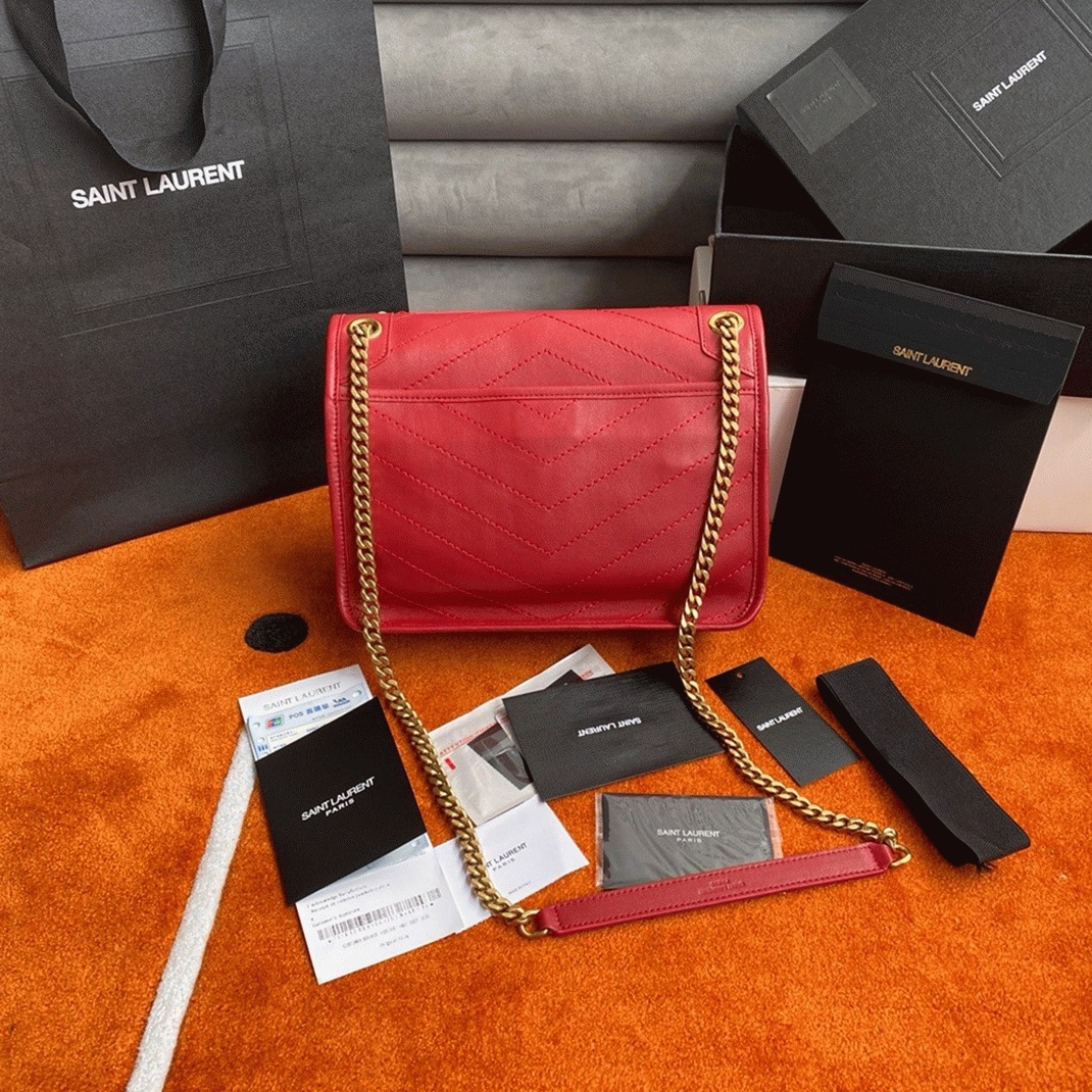 Replica Sa1nt Lau*nt Niki Medium Chain Bag Red