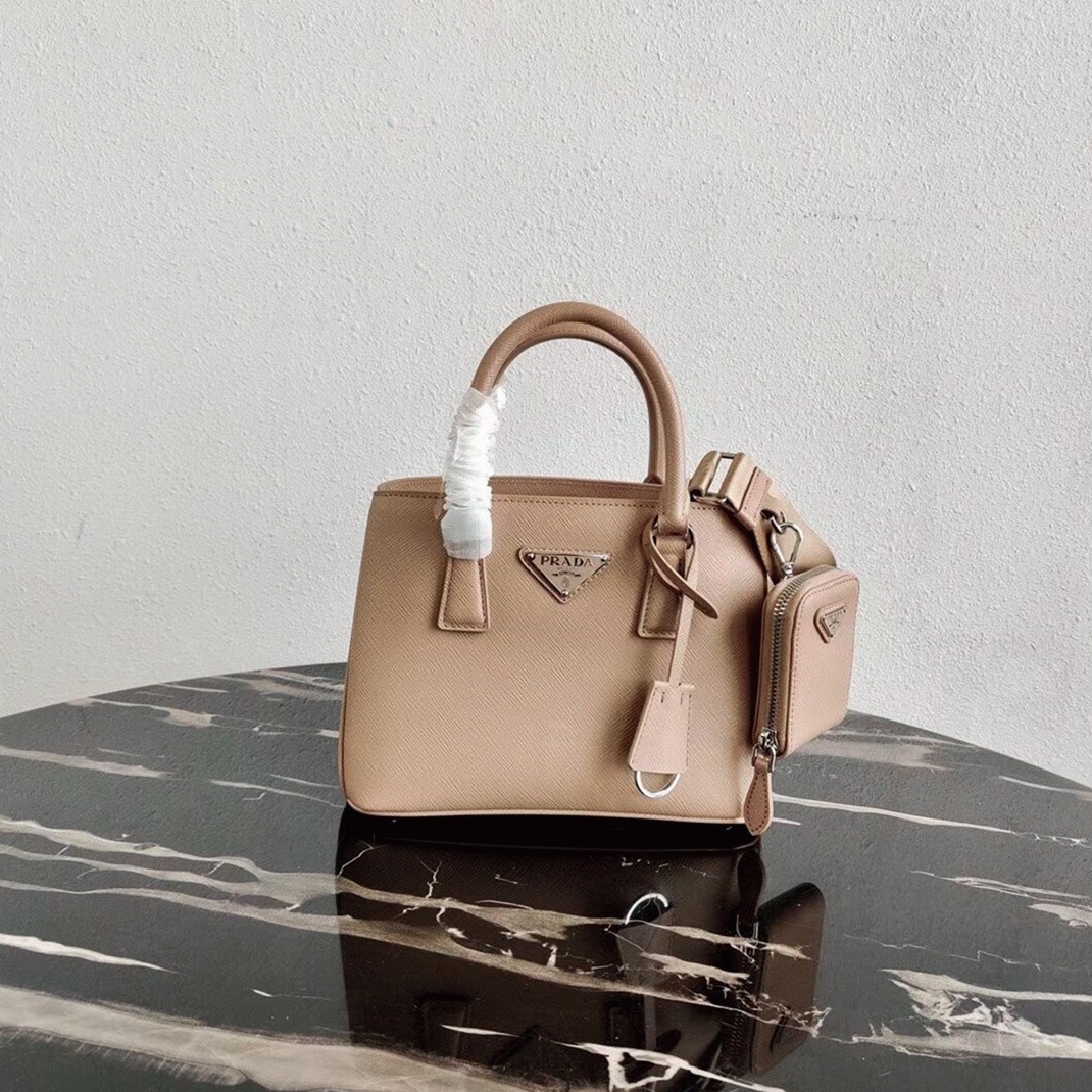 Pra*a Galleria Mini Bag Replica in Beige