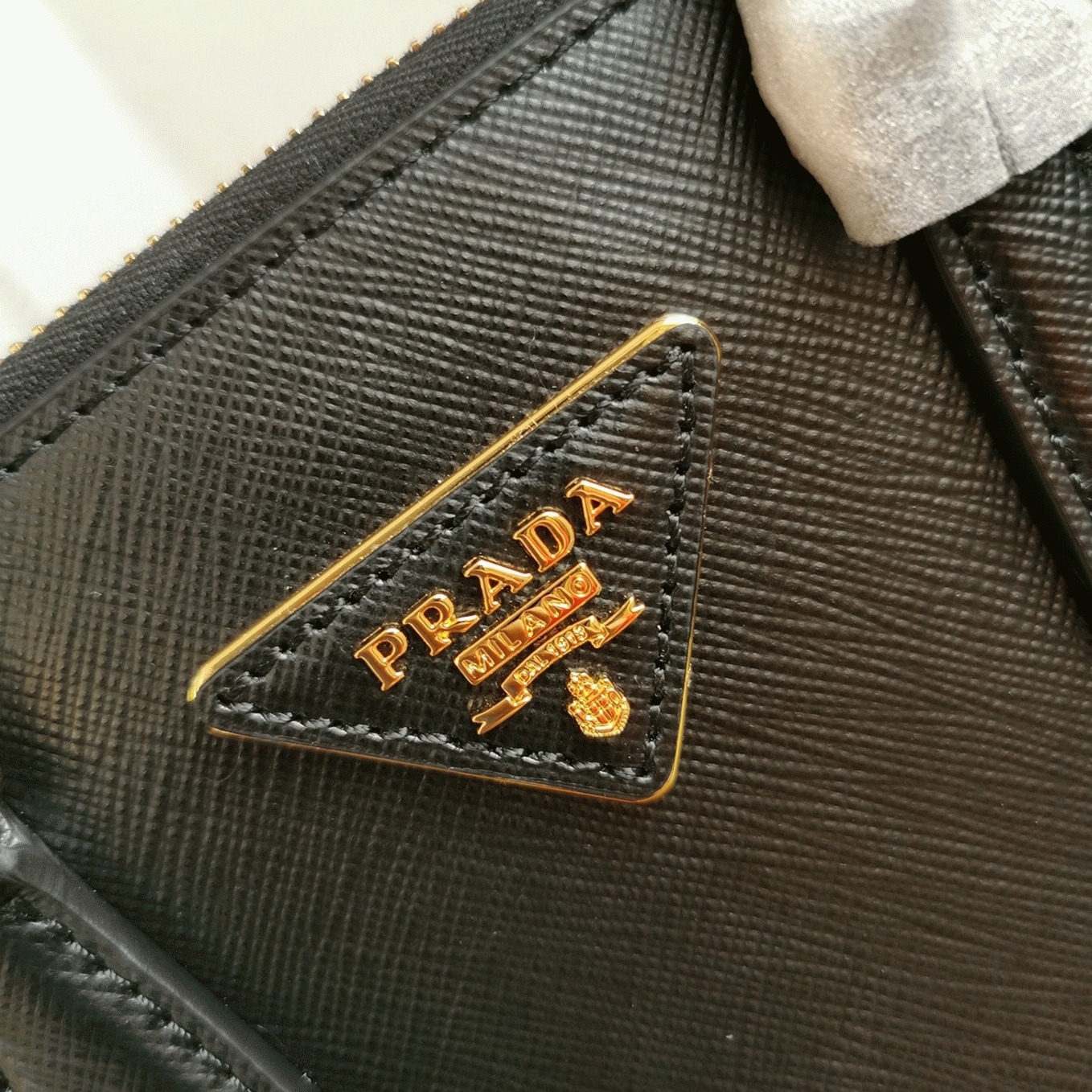 Black Pra*a Mini Galleria Bag Best Replica