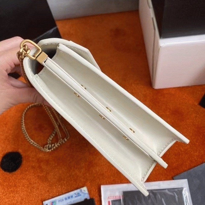 Fake Sa1nt Lau*nt Cassandra Medium Chain Bag White