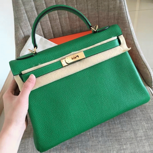 Bamboo Clemence Knockoff H**me5 Kelly Retourne 32cm Soft Tote
