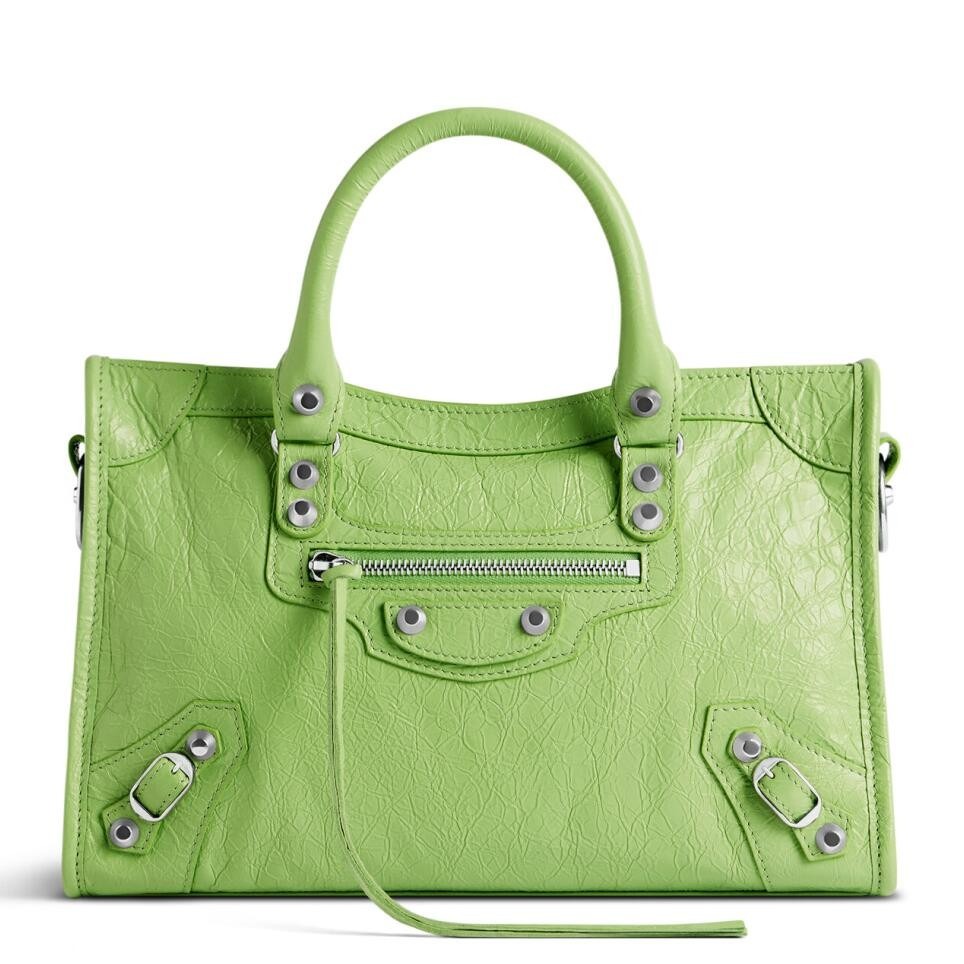 Knockoff Ba1en*iaga Le City Small Bag Green Arena Lambskin
