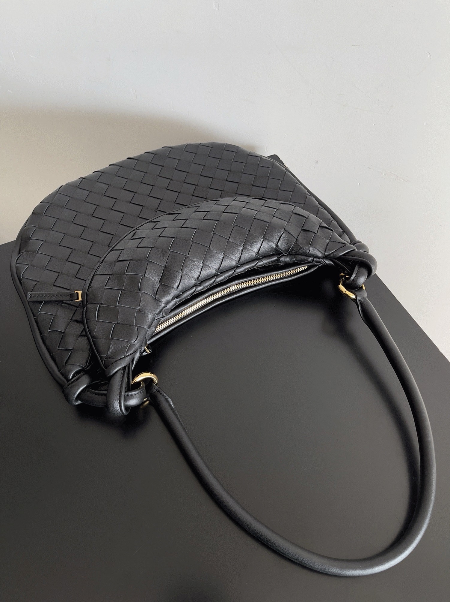 Replica B0tt*ga Ven*ta Gemelli Medium Bag Black