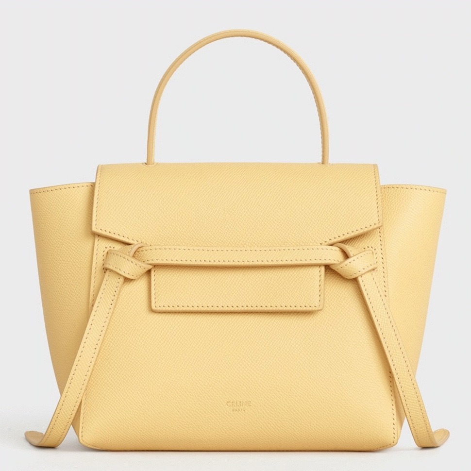 Ce1i*e Belt Nano Bag Fake in Yellow
