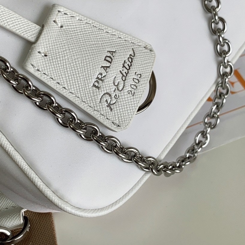 Pra*a Re-Edition Shoulder Bag Knockoff in White