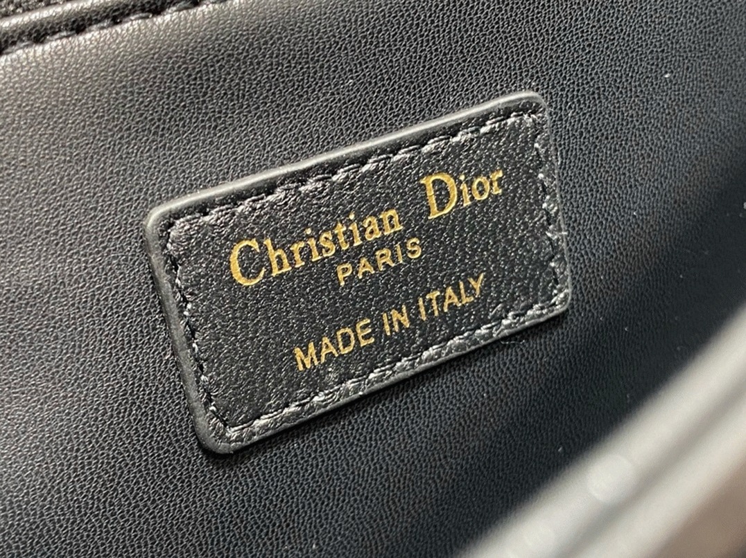 D10r Miss D10r Top Handle Bag Fake in Black Cannage Lambskin
