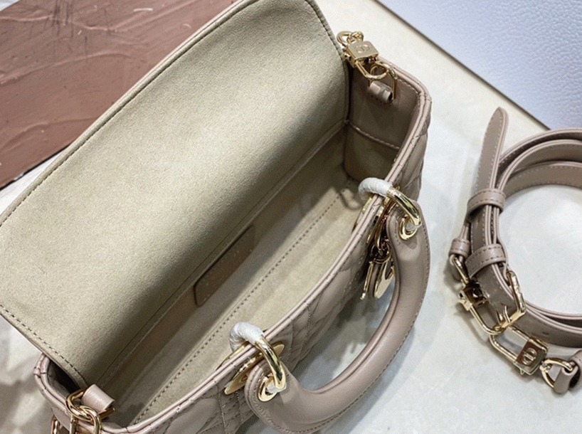 D10r Lady D-Joy Small Bag Replica in Hazelnut