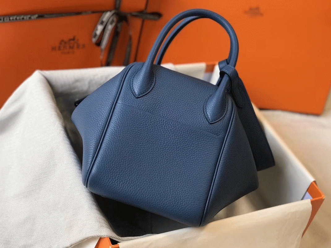 Copy H**me5 Lindy 30cm bag in blue agate shade