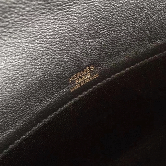 Black Swift Fake H**me5 Kelly Cut Clutch Elegant Clutch