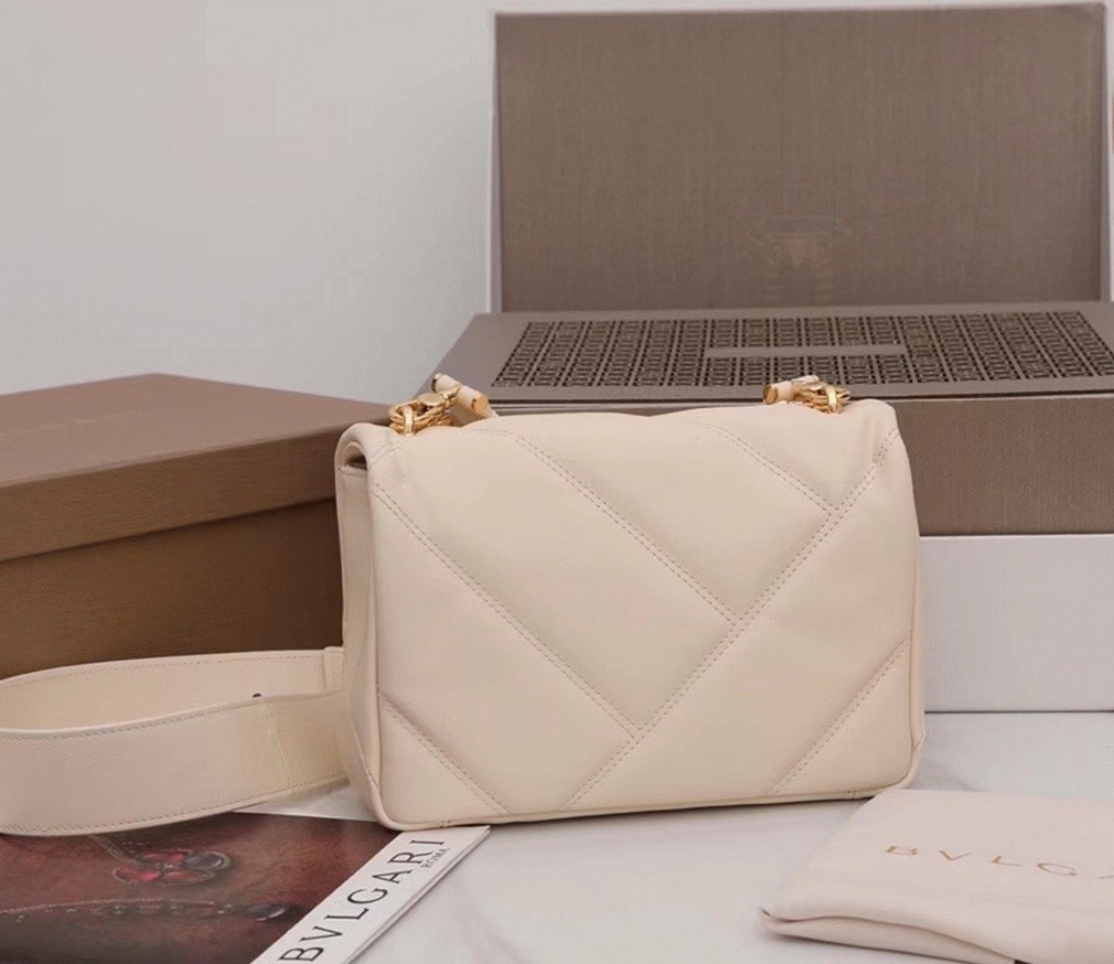 Knockoff Bv1g*ai Serpenti Cabochon Small Bag White Leather