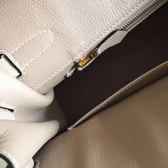 Grey High Quality Fake H**me5 Birkin 30cm Purse